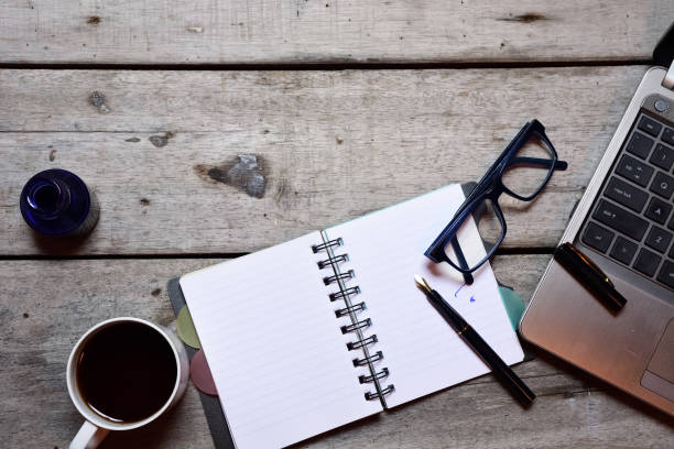 istock Wood office desk 679798704