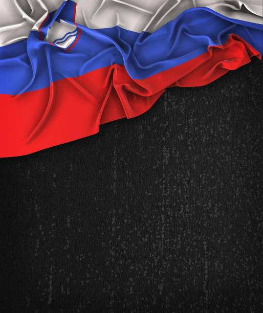 istock Slovenia Flag Vintage on a Grunge Black Chalkboard With Space For Text 679798928