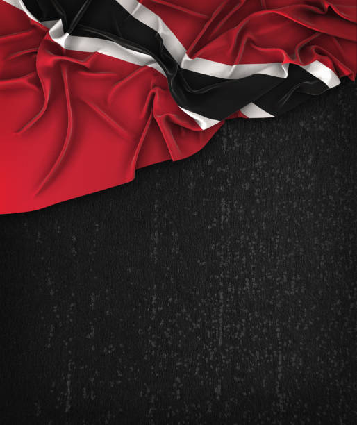 Trinidad and Tobago Flag Vintage on a Grunge Black Chalkboard With Space For Text Trinidad and Tobago Flag Vintage on a Grunge Black Chalkboard With Space For Text port of spain stock pictures, royalty-free photos & images