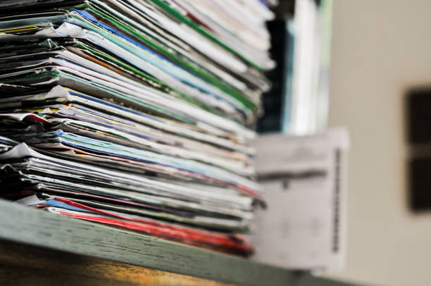 istock billing paper on the table to use in recycle 679810250
