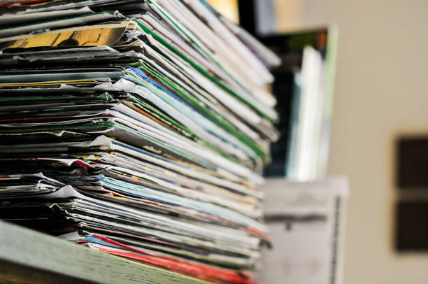 istock billing paper on the table to use in recycle 679810896