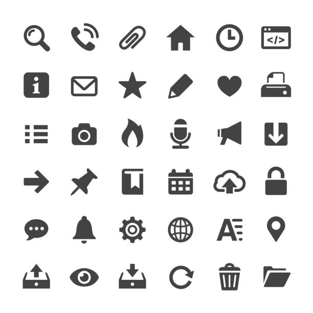 Interface Icons - Big Series Interface Icons information symbol stock illustrations