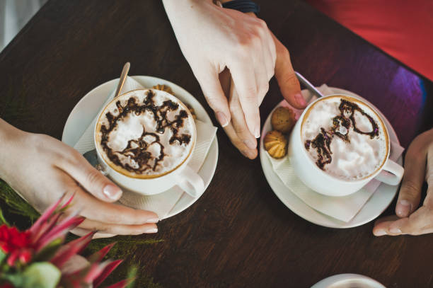 istock Coffee with the label on the foam 5868. 679814494