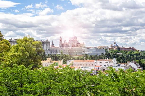 istock Skyline Madrid with Almudena Cahtedra 679817866