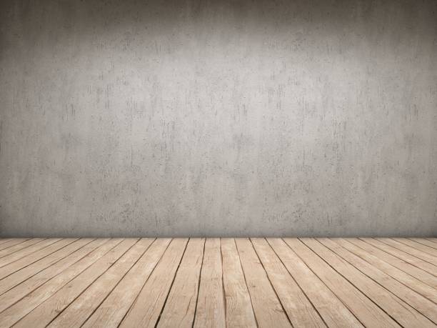 istock Wood and concrete room 679826500