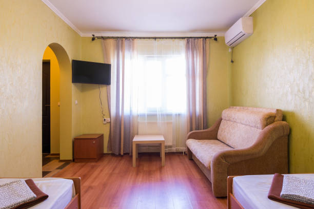 istock Interior of a hotel room at the seaside 679826734