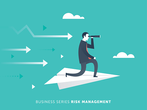 Risk Management Character Vector Illustration