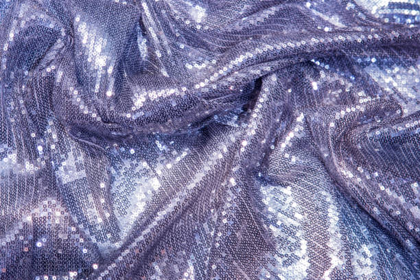 Lilac, purple, violet, blue sequins - sparkling sequined textile