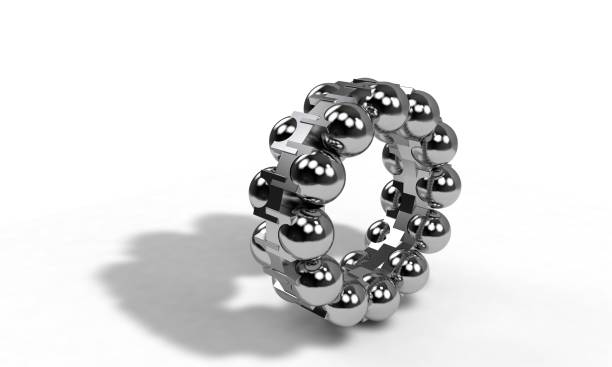 istock Ball bearing Interior on the white, 3d render 679841066