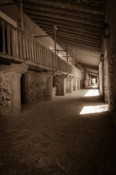 istock Cloistured covered stone passage at pilgrimage site 679841242