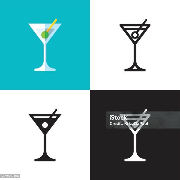 Martini Cocktail Stock Illustration - Download Image Now - Martini, Alcohol - Drink, Celebration Event