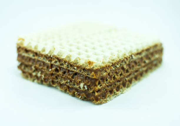 istock Waffle cake with condensed milk; isolated; closeup 679853212