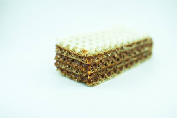istock Waffle cake with condensed milk; isolated; closeup 679853608