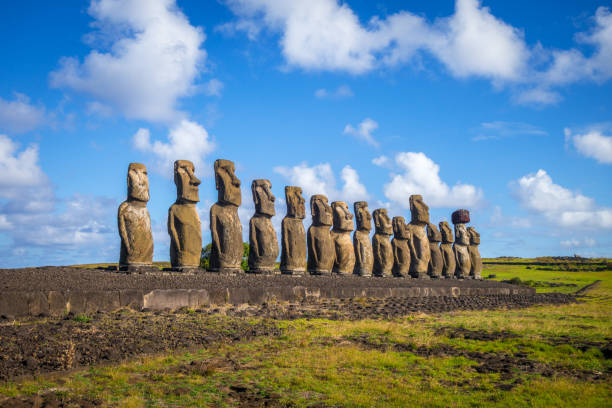 istock Moais statues, ahu Tongariki, easter island 679868290