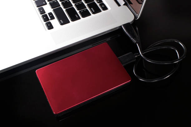 istock External hard drive connected to laptop 679869448