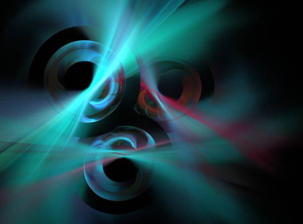 istock Abstract illustration of a fractal pattern on black background 679879376