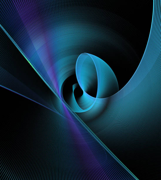 istock Abstract illustration of a fractal pattern on black background 679882822