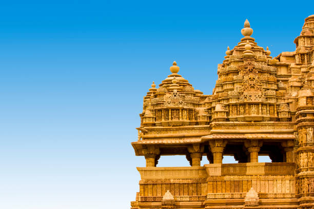 istock Ancient 10th century temple in Khajuraho, India 679890254