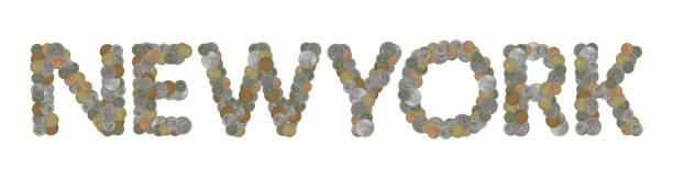 istock NEWYORK – Coins on white background 679890322