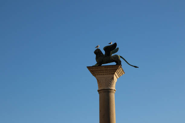 istock Winged Lion Statue in Piazza San Marco, Venice, Italy 679895872