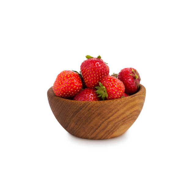 istock Bowl with strawberries isolated on white background. 679897602