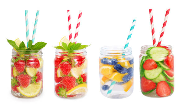 istock Drinks from strawberries, blueberries, orange, cucumber. 679908298