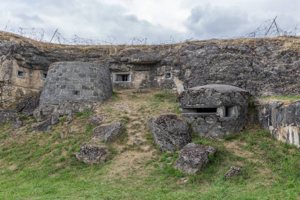 WW1 Fortess Douaumont near Verdun in France Fort Douaumont at First World War One battlefield near Verdun in France 1914 stock pictures, royalty-free photos & images