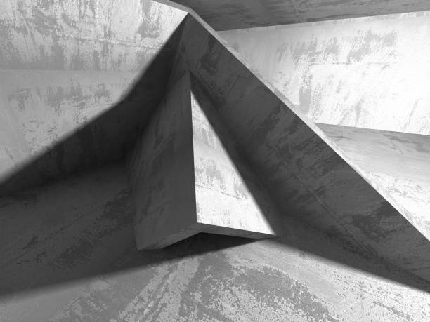 istock Dark basement empty room interior. Concrete walls 679916704