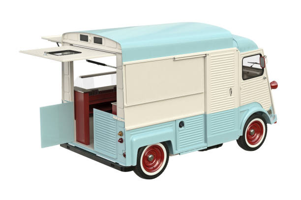 istock Food truck mobile eatery 679929814