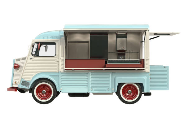 istock Food truck eatery, side view 679929932