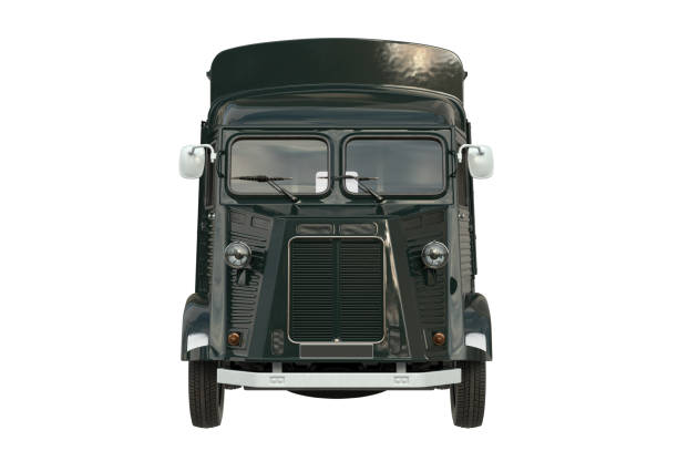 istock Food truck, front view 679930238