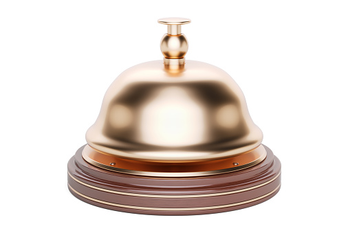 Reception bell, 3D rendering isolated on white background