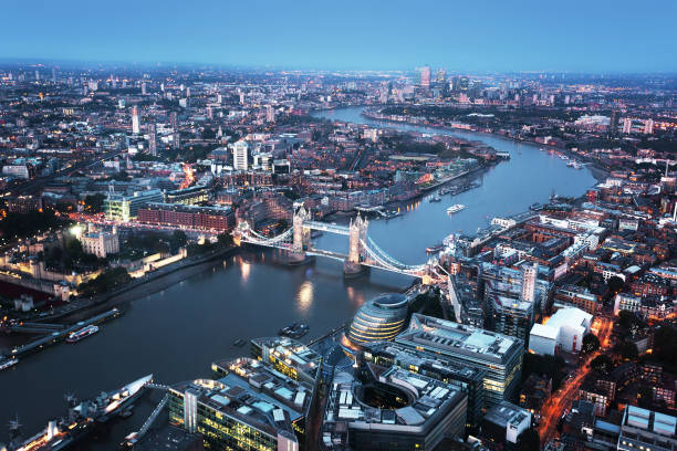 istock London aerial view with Tower Bridge, UK 679935942