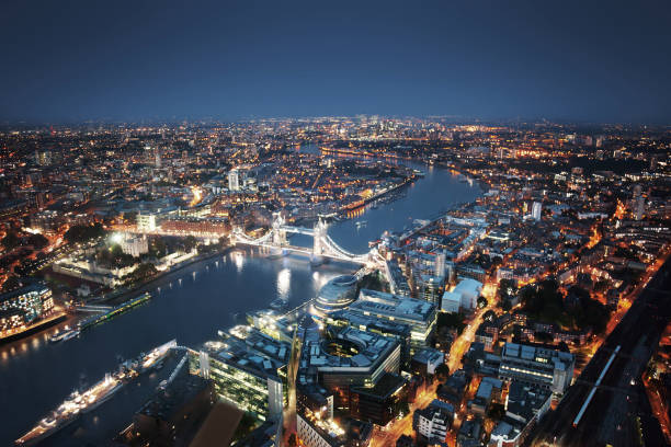 istock London aerial view with Tower Bridge, UK 679935956