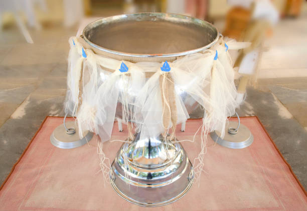Orthodox Christening kolimbithra - baptism decoration Greece