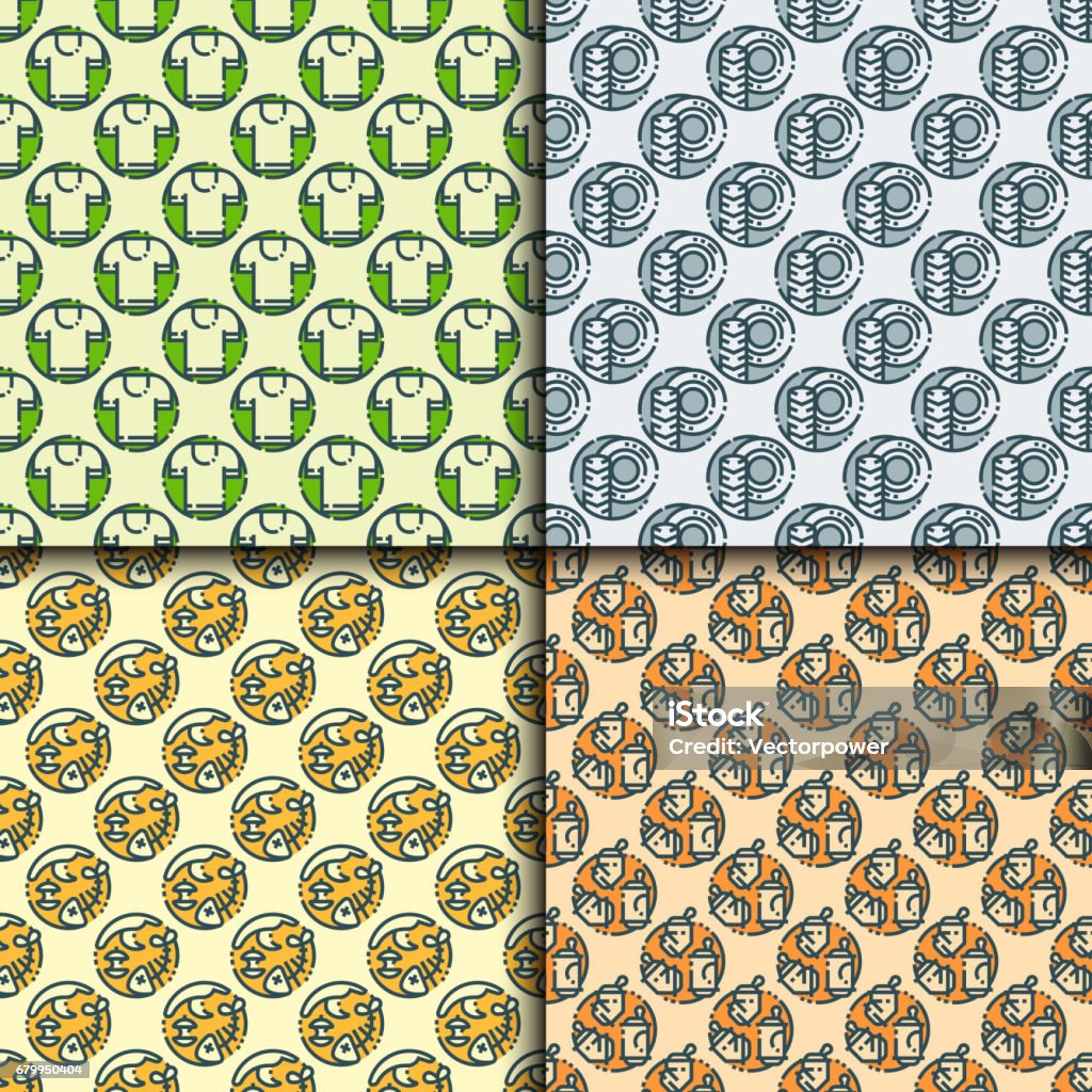 Garbage Collection Pattern Recycling Garbage Seamless Pattern Trash Management Industry Utilize ...