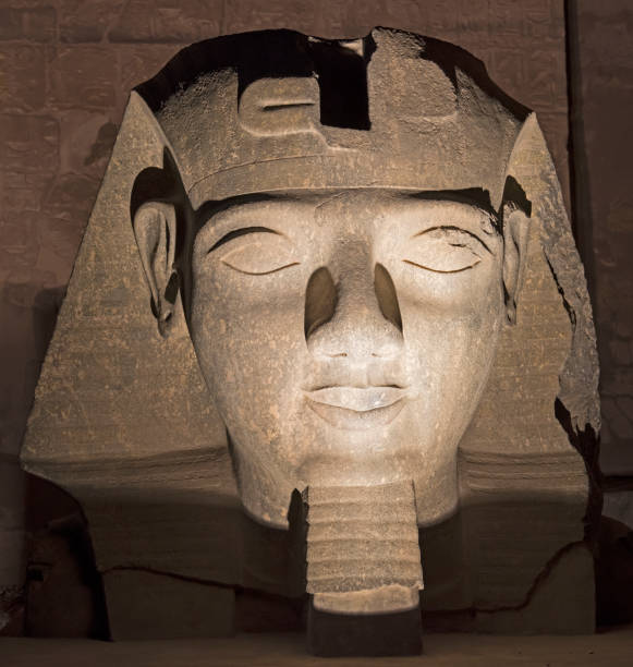 istock Ramses II head at Luxor Temple at night 679950738