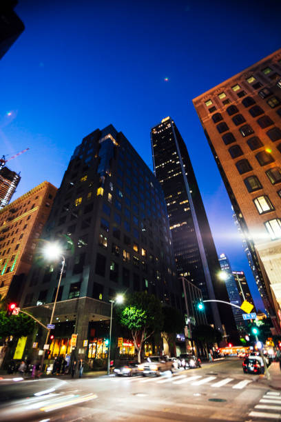 istock Los Angeles downtown by night. 679960222