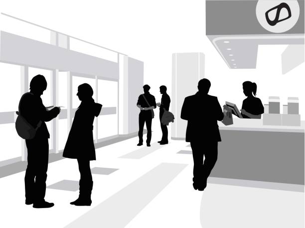 ilustraciones, imágenes clip art, dibujos animados e iconos de stock de estación de tránsito comida - men inside of suit silhouette