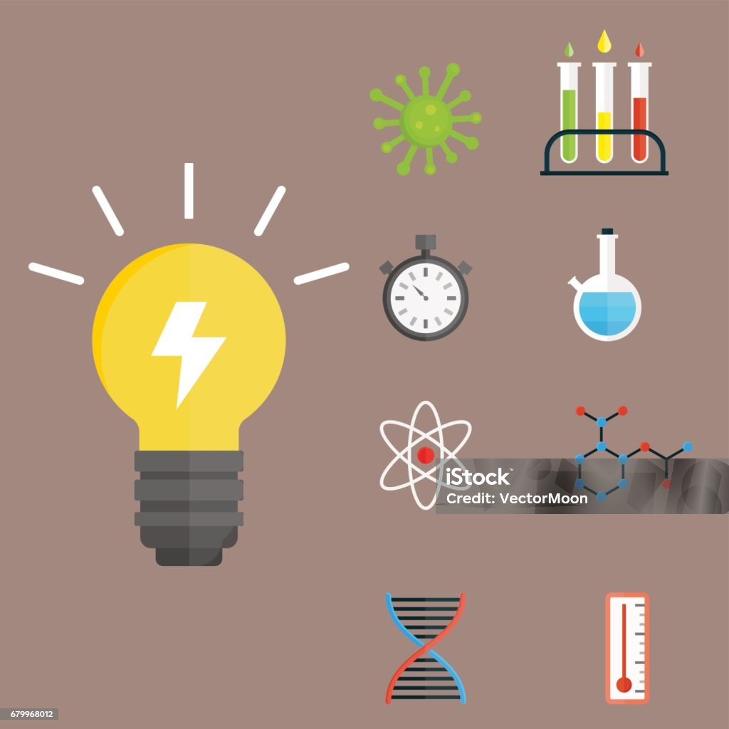 Lab Symbols Test Medical Laboratory Scientific Biology Design Molecule ...