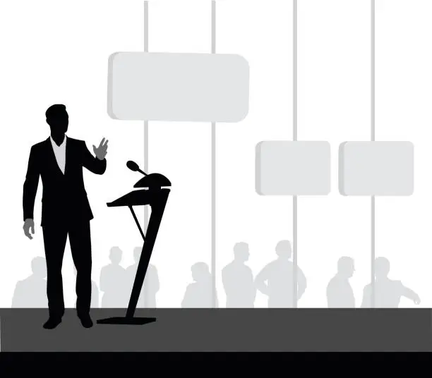 Vector illustration of Stage Talker