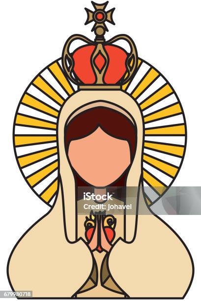 Holy Virgin Mary Icon Stock Illustration - Download Image Now - Religious Saint, Adult, Beauty