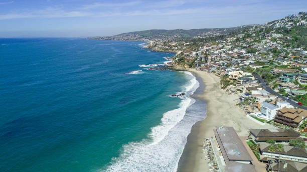 Laguna Beach, Southern California The beautiful coastline of Laguna Beach in Orange County, Southern California. Laguna is a popular tourist destination, known wordwide for its pristine beaches and luxury hotels. laguna niguel photos stock pictures, royalty-free photos & images