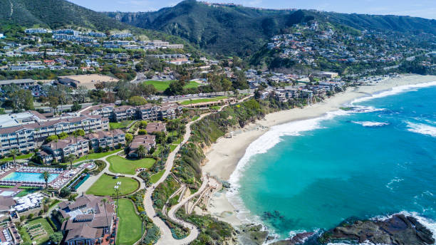 Laguna Beach, Southern California The beautiful coastline of Laguna Beach in Orange County, Southern California. Laguna is a popular tourist destination, known wordwide for its pristine beaches and luxury hotels. laguna beach california photos stock pictures, royalty-free photos & images