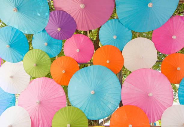 istock Colorful paper umbrella 680008144