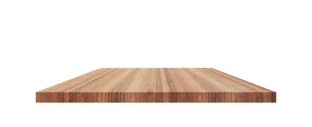 istock wood Shelf beautiful on white background 680016174
