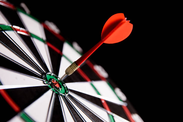 istock Dart in center of target 680019650
