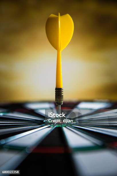 Dart In Dartboard Bullseye Stock Photo - Download Image Now - Sports Target, Bull's-Eye, Accuracy