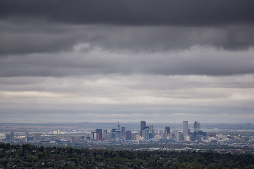 Denver, Colorado from the foothills near Morrison.
