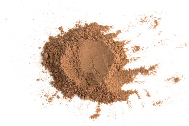 istock Pile cocoa powder isolated on white background 680031374